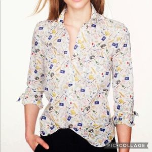 Jcrew Paris themed blouse